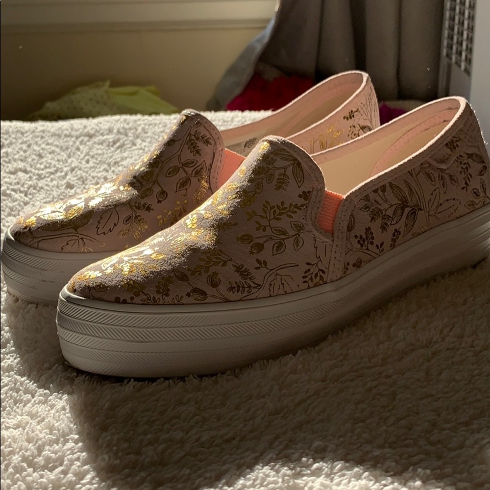 Keds platform slip ons x rifle paper co